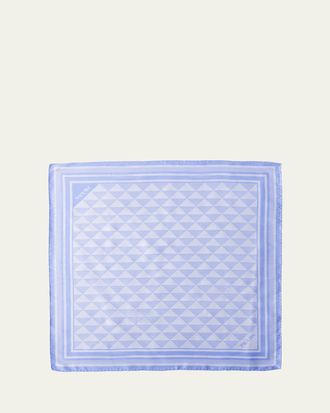 Prada Triangle-Print Silk Scarf