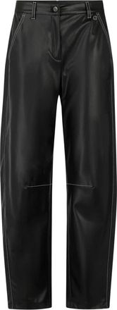 Marc Cain O-Shape Broeken Ruma - Dames - Leren Broeken - Zwart - XL - Polyester - Broeken