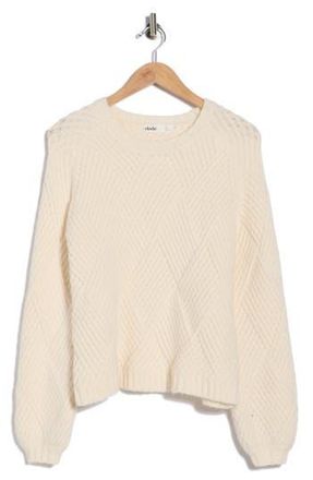 Elodie Diamond Knit Sweater in Ivory at Nordstrom Rack, Size X-Small
