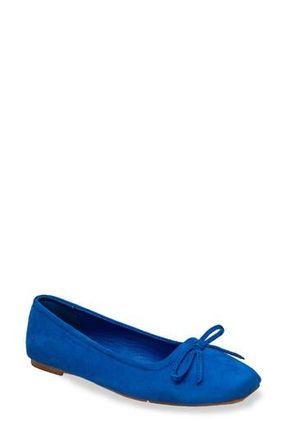 Chase + Chloe by Intouch Footwear Bow Ballet Flat in Royal Blue Suede at Nordstrom Rack, Size 7