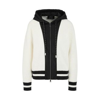 Marc Cain Kontrast Hoodie - Dames - Truien - Wit - Maat: M Katoen