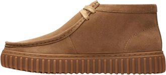 Clarks Torhill Hi - Heren - Veterlaarzen - Beige - 45 EU - Leer - Schoenen