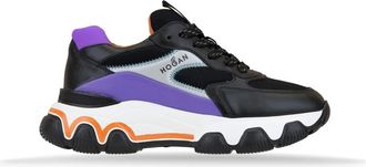 Hogan Veterschoenen voor dames van leer en stof - Dames - Sneakers - Veelkleurig - 34 EU - Leer - Schoenen