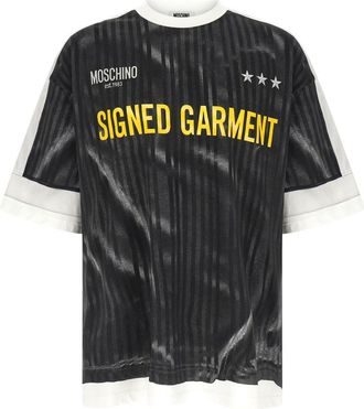 Moschino Black Trompe Print T-shirt