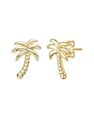 Rachel Glauber 14K Plated Palm Earrings