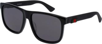 Gucci Zonnebrillen - Heren - Zonnebrillen - Zwart - 58 MM - Accessoires