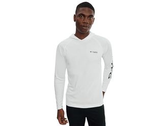 Columbia Terminal Tackletm Hoodie Mens Sweatshirt White/Nightshade Logo : XS, Polyester