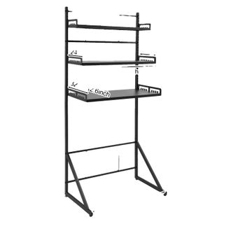 OEM Estanter&iacute;a De Almacenamiento De Tres Niveles, Estantes Ajustables, Color Negro