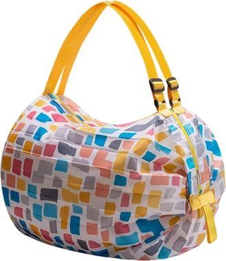 Generic Foldable Grocery Bags, Reusable Shopping Tote with Handles, Strong Load-Bearing Nylon Bag for Travel, Camping, Gym, School, Picnic, Weekend Trip