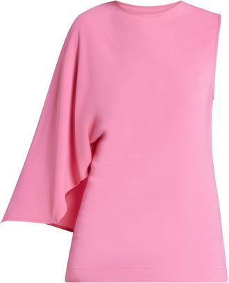 Stella McCartney one-shoulder top - women - Viscose/Elastane - 36 - Pink