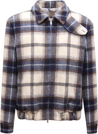 PT01 Tl 2Fgb 080Tor Wol Blend Check Jas - Heren - Bomber jackets - Blauw - XL - Wol - Jassen