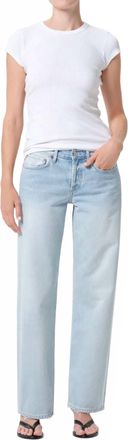 A Gold E Womens Low Rise Loose Jeans In Amplify