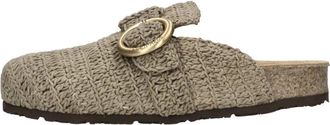 Maliparmi Sj 0251 Gehaakte Muil - Dames - Slip ons - Bruin - 37 EU - Katoen - Schoenen
