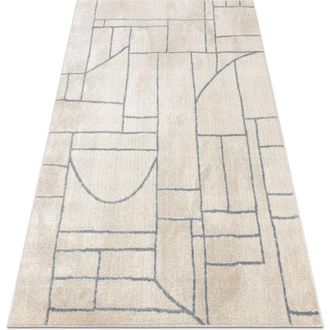 RugsX Rugsx - Alfombra Fusion 0806 Crema / Gris Claro - Geom&eacute;trica, Moderna, Abstracta Beige 160x220 Cm