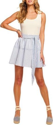 Ramy Brook Moxie Combo Embellished Minidress in Blue Stripe at Nordstrom Rack, Size X-Large