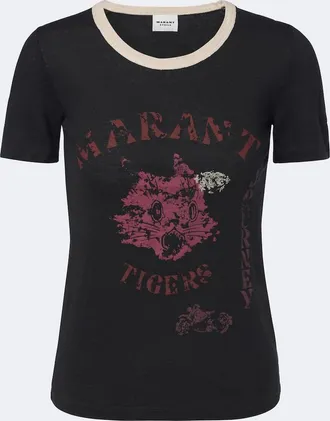 Isabel Marant Kiliann printed linen T-shirt
