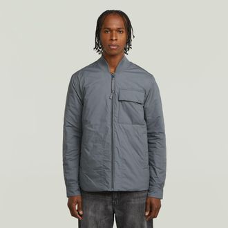 G-Star Mens G-Star RAW Lofty Padded Overshirt - Grey Cotton - Size Small
