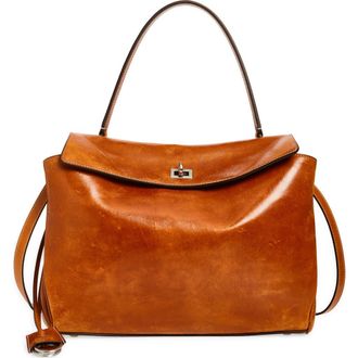 Balenciaga Medium Rodeo Leather Top Handle Bag in 2753 Tan Cowboy at Nordstrom