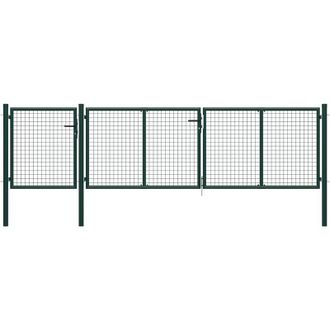 vidaXL Vidaxl - Puerta De Jard&iacute;n De Acero Verde 400x75 Cm
