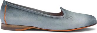 Santoni Klassieke leren loafers - Dames - Loafers - Grijs - 37 EU - Leer - Schoenen