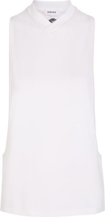 Versace Open Side Stretch-cotton Tank top - White - 48 (UK16 / XL)