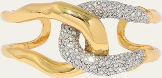 Alexis Bittar Solanales Crystal Interlocked Cuff Bracelet