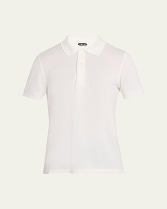 Tom Ford Mens Lyocell Pique Polo Shirt