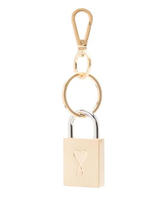 Ami Ami de Coeur heart-lock keyring - unisex - Metal - OS - Gold