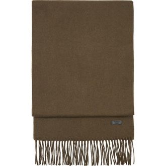 Mango Fringe Scarf in Khaki Green at Nordstrom
