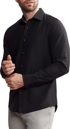 Rhone State of Mind Slim Fit Button-Up Shirt in Black at Nordstrom Rack, Size X-Large