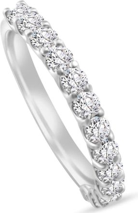Pompeii3 1Ct TW Round Cut Diamond U Prong Wedding Ring Stackable Band 14k Gold Lab Grown
