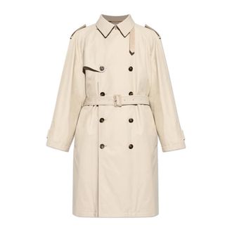 Tod's Tods, Trench Coats, male, Beige, Size: M Double-breasted trench coat with belt
