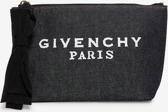 Givenchy Rechteckige Denim-Clutch mit Logo