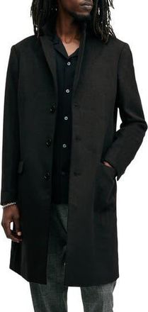 AllSaints Hal Longline Coat in Black at Nordstrom Rack, Size 34
