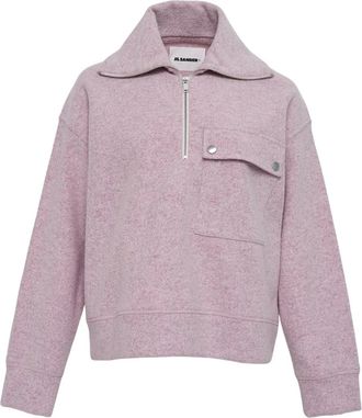 Jil Sander collar pocket sweatshirt - Pink