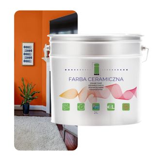 OEM Pintura Cer&aacute;mica Para Paredes, Lavable, Naranja, 2 L, Resistente A Las Manchas