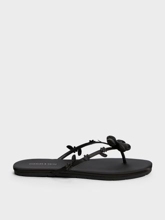 Charles & Keith Puffy Flower Thong Sandals