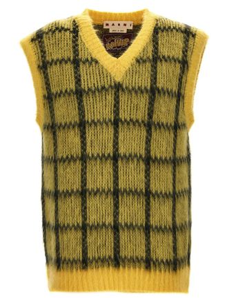 Marni Yellow Embroidered Sweater