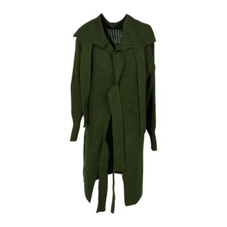 La Haine Inside Us Lm281 Lang Vest - Dames - Truien - Groen - Maat: XS Wol