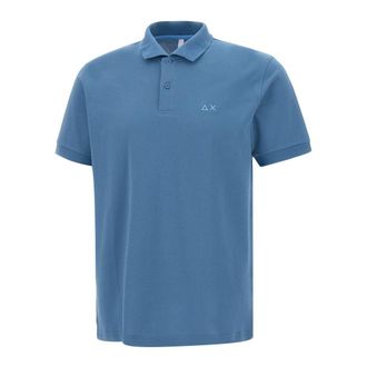 Sun 68 Polo Shirts, male, Blue, Size: 2XL Polo Basic
