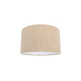 QAZQA Qazqa Pantalla De Tela Beige Con Tejido Boucl&eacute; 35/35/20