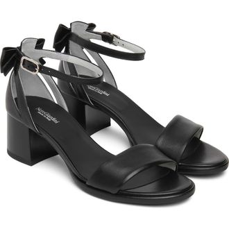 Nero Giardini Ankle Strap Block Heel Sandal in Black at Nordstrom, Size 10Us