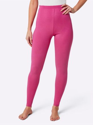 Feel Good Leggings FEEL GOOD, Damen, Gr. 36/38, Normalgr&ouml;ssen, pink (fuchsia), 95% Baumwolle, 5% Elasthan, unifarben, Hosen Leggings