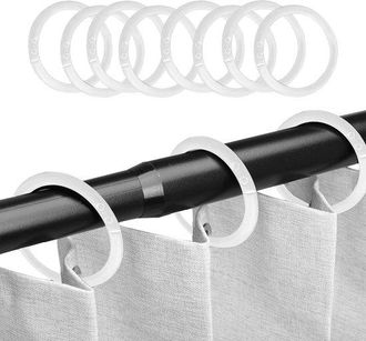OEM Anillos Para Cortinas Duraderos Y Reutilizables Para Mayor&iacute;a Barras Cortina, 100 Piezas, Perfectos Cortinas Ducha Cortinas Decorativas (blanco)