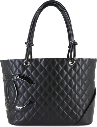 Chanel Black Cambon Ligne Handbag Tote Bag (Pre-Owned)