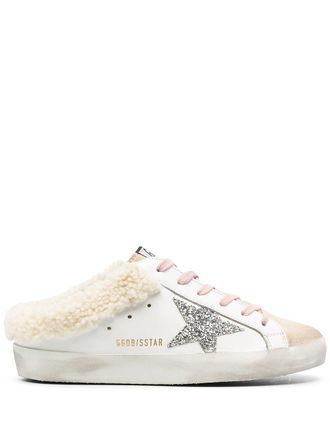 Golden Goose Superstar sneakers met glitter - Wit