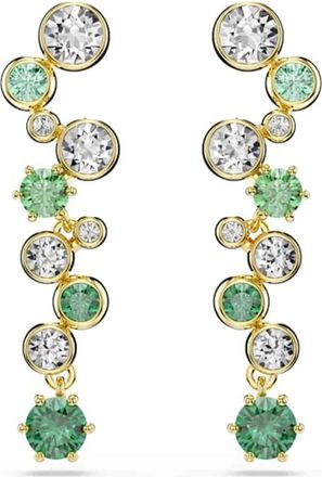 Swarovski Kristal Accent Oorbellen voor alledaagse elegantie - Dames - Oorbellen - Groen - ONE Size - Accessoires