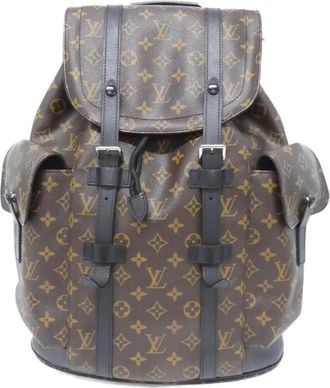 Louis Vuitton Brown Coated Canvas Backpack (Pre-Owned)