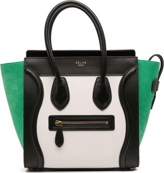 Celine Pre-owned Womens Luggage Mini Tophandle Handbag - Black Leather - One Size