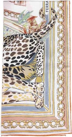 Ferragamo Accessoires, Dames, Veelkleurig, ONE Size, Felindra Zijden Foulard